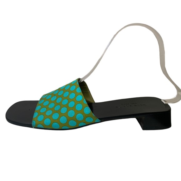 Vintage Kate Spade New York Women's Green Polka Dots Casual Sandals Size 6 - Picture 7 of 10